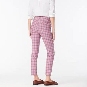 NWT J.Crew Cameron Slim Crop Pant in Pink Plaid